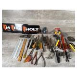 Holt license plates, screwdrivers, files