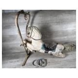 Vintage Cast aluminum horse swing