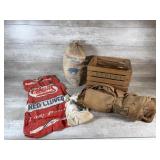 Agricultural Bags And Wooden Crate