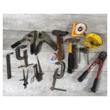 Bolt cutters, clamps, hammers