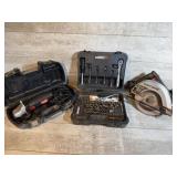 Socket/Wrench set, Circular Saw, and Angle Grinder