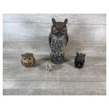 Cast Iron Owl Candle Holder And More Collectibles