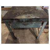 Heavy steel shop table
