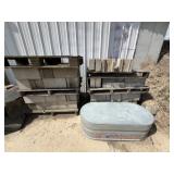 Skid of Concrete Blocks, Stock Tank