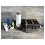 Toaster, paper towel holder