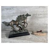 Horse statue and rock art