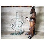 Horse Toilet Paper Holder, Metal Cactus Decor