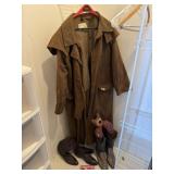 Leather Coat and (2) Pairs of Cowboy Boots and