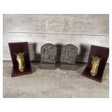 Foundry Iron Bookends, Horse Bookends