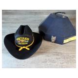 Vietnam Veteran Black Rigid Felt Hat with Carrier