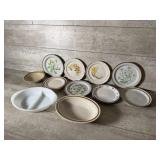 Various Stoneware Plates, Dishes