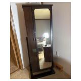 Free Standing Jewelry Box with Mirror