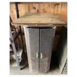 Table Top Cabinet with Contents