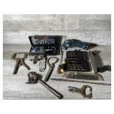 Socket Set, Drill Bits, Sander and other tools