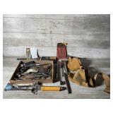 Tool belt, Drill bits and misc tools