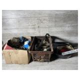 Electrical Supplies, funnel, and drain pan