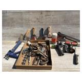 Pellet Gun, Knives, Vise Grip, Caulk Gun