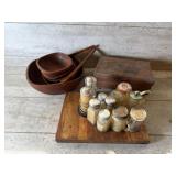 Wooden Bowls, Salt & Pepper Shakers