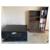 Entertainment stand, shelves, VHS tapes