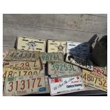 Vintage licenses plates