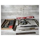 Grease Gun, Levels, and tools