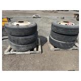 (6) 11R 22.5 Tires and Rims