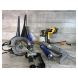 Staple gun, spray gun, caulking gun