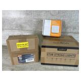 Addlon String Lights, Vivint Thermostat and Door
