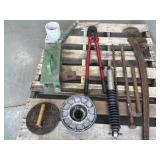 Ridgid 48" pipe wrench, John Deere hitch