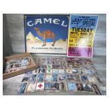 Baseball cards, Desert Storm cards, camel poster