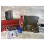 Toolboxes, springs, wire, Allen wrenches