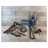 Pipe Wrench, Dremel Cutting Kit, Various Hand
