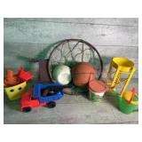 Basketball rim, toys