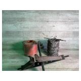 Three point plow billing twine and Barbwire