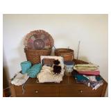 Knitting Needles, Baskets, Material, Patterns