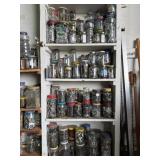 4- Shelves of Jars of Nuts, Bolts and Fasteners