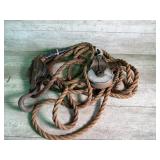 Vintage rope pulley system