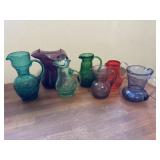 Vintage Crackle glass pitchers