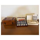 Spoons, Manicure Set, Cedar Box