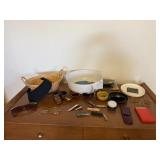 Glasses, clippers, Basket, Ashtray and