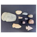 Arrow head and stones