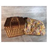 Blanket and picnic basket set
