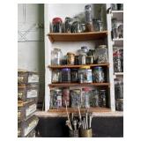 4- Shelves Jars of Nuts, Bolts and Fasteners