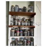 4- Shelves of Jars of Nuts, Bolts and Fasteners