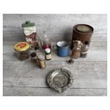 Antique bottles and tins