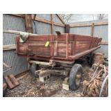 Wooden wagon with wood