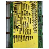 Wall panel with rustic hand tools