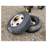 Bridgestone 295/75R22.5 rims and tires