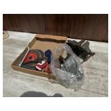 Toolbench vise, wire crank wench, and misc