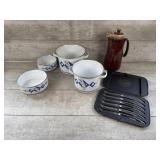 Pillsberry Doughboy Set, Pitcher and Knives